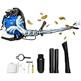 65CC Gasoline Powered Cordless Lightweight Leaf Blower 2-Stroke 3.8 HP Air-Cooled Gasoline Backpack Leaf Blower Suitable for 