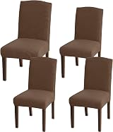 Granbest High Stretch Dining Chair Slipcovers Set of 4 Brown