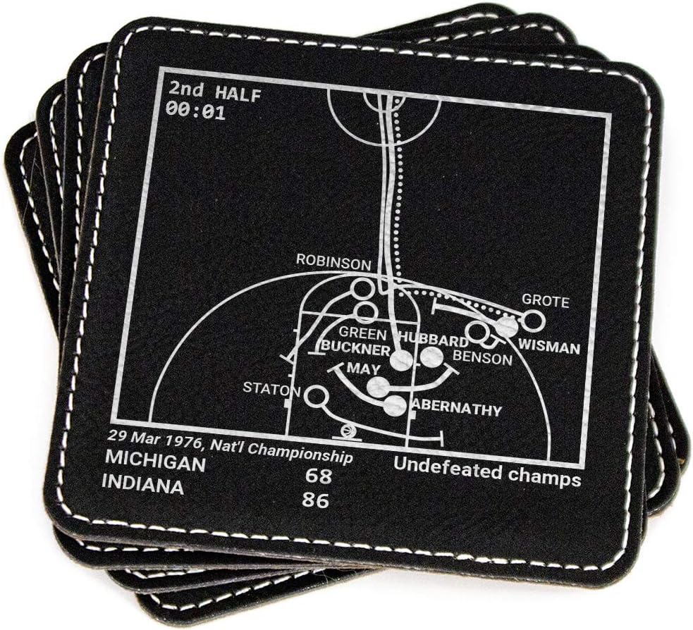 Greatest Indiana Basketball Plays - Leatherette Coasters (Set of 4)
