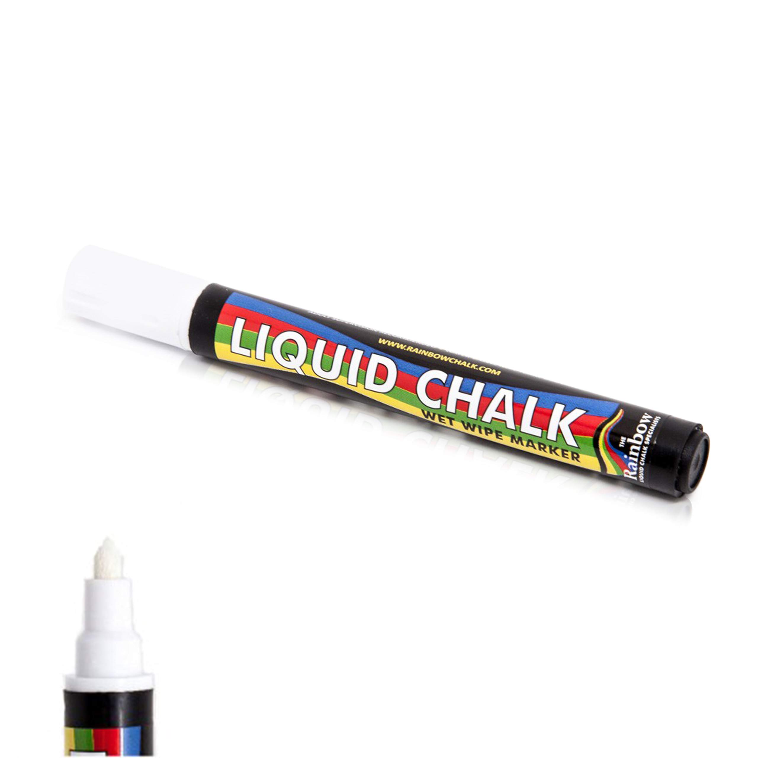 Liquid Chalk Marker Pen White - 5mm CHISEL NIB