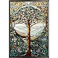 MI Hummel/Glassmasters 9-1/4 by 13-1/4-Inch Tree of Life Stained Glass Panel
