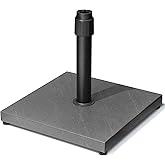 JOINHOM 45lbs Patio Umbrella Base - Heavy Duty Outdoor Patio Market Umbrella Stand for Deck, Poolside, Balcony, Wind-Resistant Design, Grey