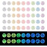 Magibeads 1998Pcs 2-2.5mm Glow in The Dark Glass Beads No Hole Resin Fillers Crystal Mini Beads Kandi Color Changing Beads Tiny Glass Balls for Nail Art Crafts DIY UV Epoxy Resin Vase Fillers