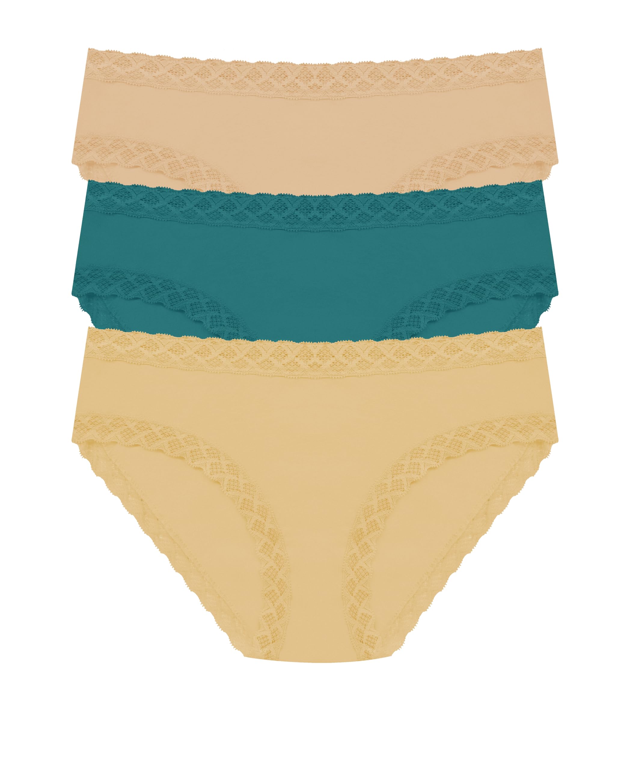 Natori Women's Bliss Girl Brief 3-Pack, Golden/Dragonfly/Cafe Image