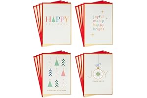 Hallmark Boxed Christmas Cards Assortment, Joyful Season (4 Designs, 16 Cards and Envelopes)