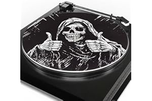 Doojoayie Cool Skeleton Turntable Platter Mat for Vinyl LP Record Players Washable Vinyl Record Player Slipmat Reduces Vibrations & Improved Sound Clarity