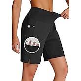 MIVEI Womens 5" 7" 9" Swim Board Shorts with Zipper Pockets High Waisted Quick Dry Beach Bermuda Long Swimming Trunks UPF 50+