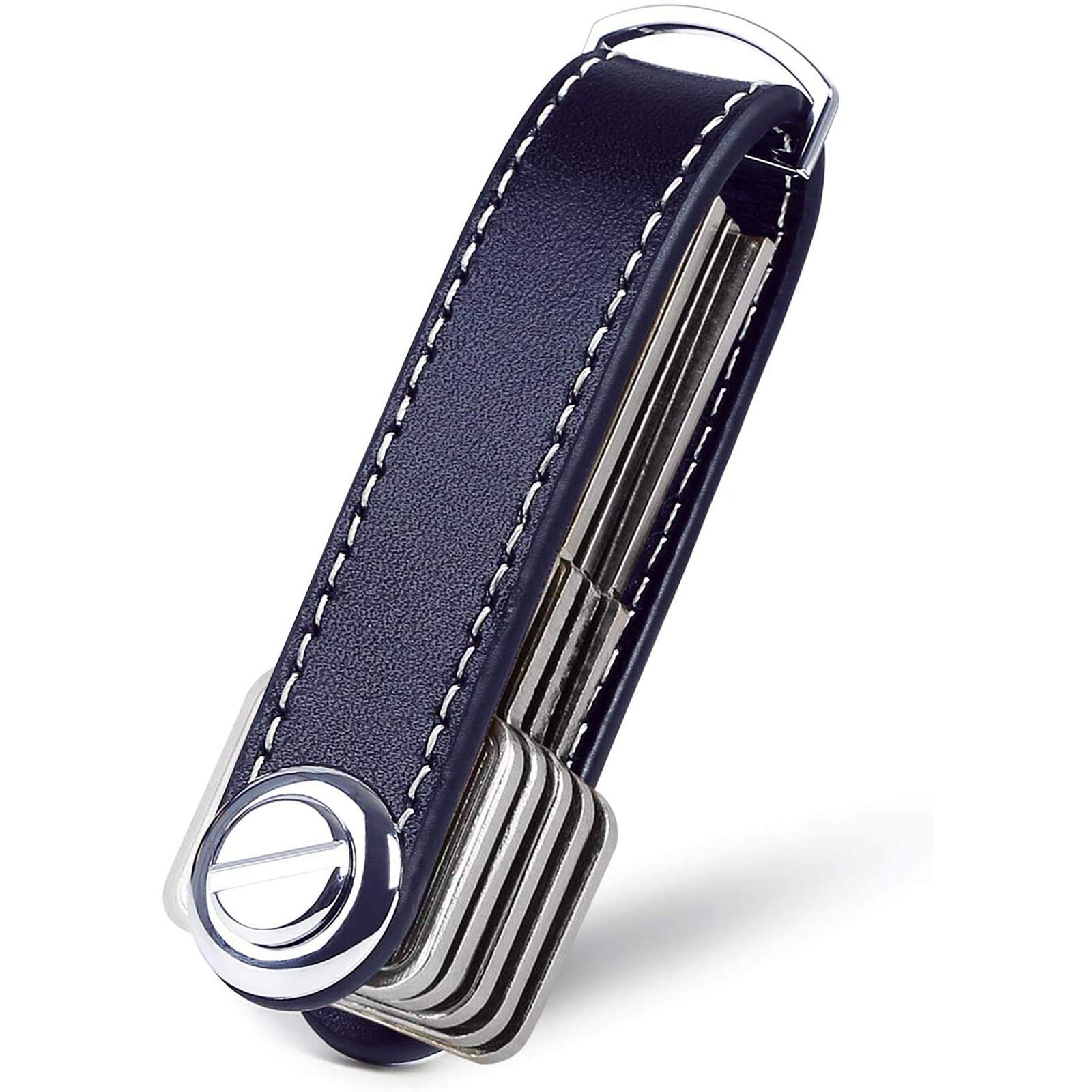 flintronic Key Organizer | Keychain Genuine Leather | Pocket Smart Key Holder with Gift Boxed Stylish, Functional & Practical (Holds 7-9Multiple Keys) - Blue