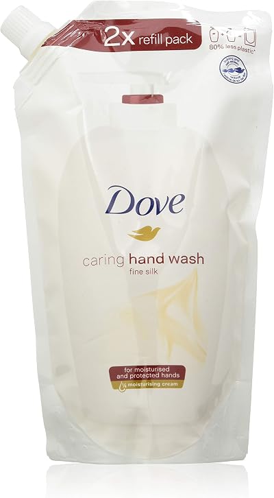 Dove Fine Silk Caring Hand Wash Refill 10x500ml with 1/4 Moisturising Cream