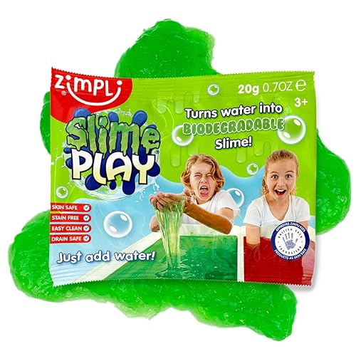 ZIMPLI Slime Powder, Simply add water to create one litre of thick gooey slime, UK Made, Great Value, Great Fun, UK Made