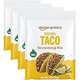 Amazon Grocery, Taco Seasoning Mix, Mild Heat, 1 Oz (Pack of 4)