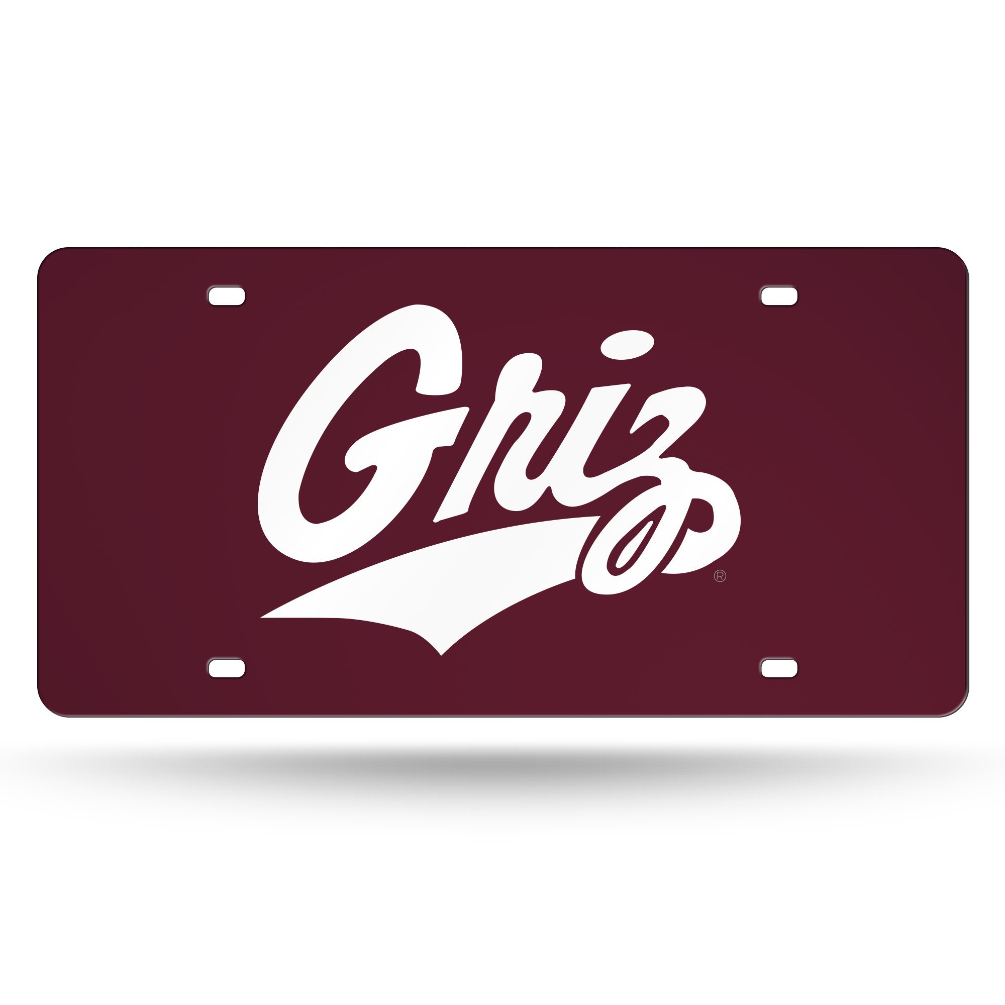 NCAA Montana Grizzlies Laser Inlaid Metal License Plate Tag Image
