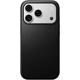 NOMAD Modern Leather iPhone 18 Pro Case Magsafe Black Camino Leather - iPhone 18 Pro Leather Case, iPhone 18 Pro Cover MagSafe Compatible 8ft Drop Protection