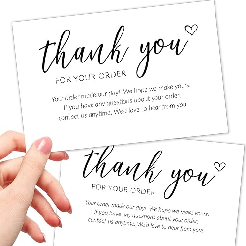 50 Extra Large Thank You For Your Order Cards 4x6 Bulk Package Inserts For Any Small Business Purchase Buy Online In Bosnia And Herzegovina At Bosnia Desertcart Com Productid 185149666