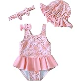 Saeaby Newborn Baby Girl Swimsuit Toddler Ruffle Swimsuit Bikini Tankini Infant Swimwear One Piece Bathing Suits for Girls