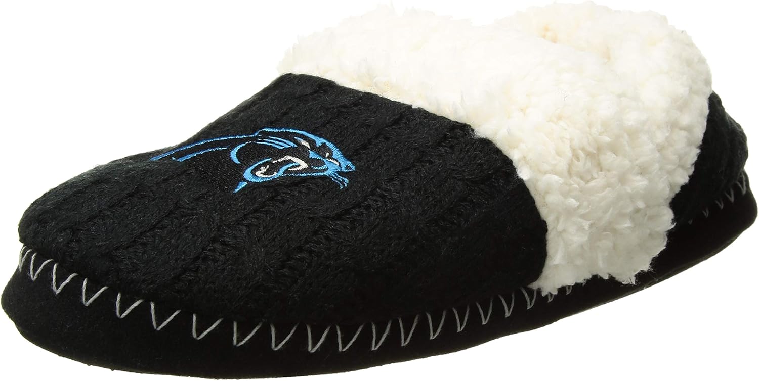 FOCO Womens NFL Team Logo Moccasin Slippers : Clothing