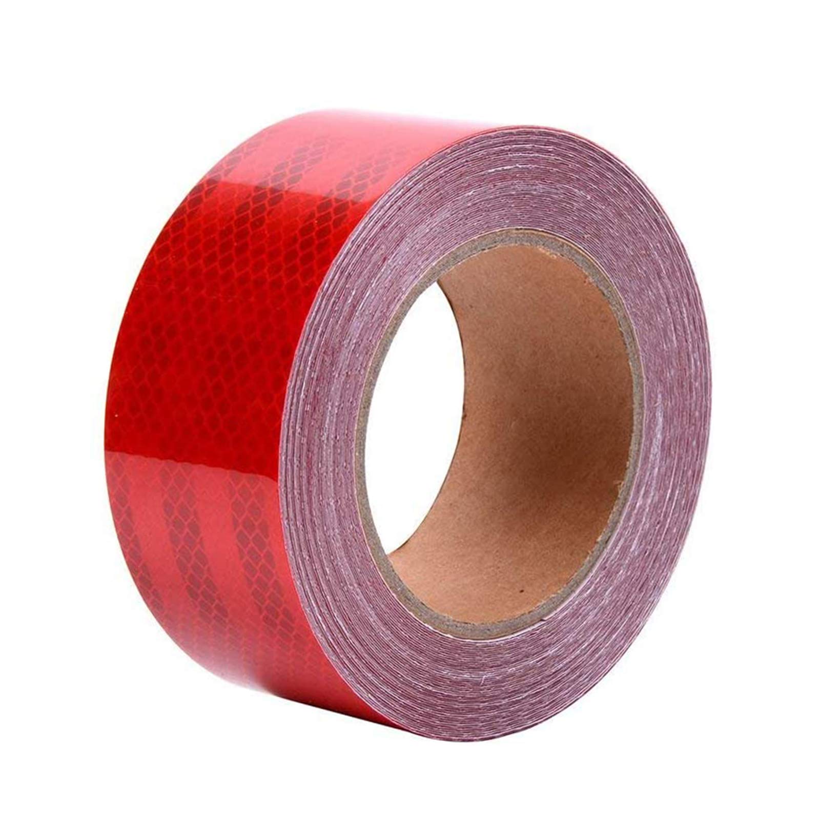 ONTWIE Waterproof Reflective Tape High Visibility Industrial Marking Hazard Heavy Duty Caution Warning Safety Self Adhesive Tape Outdoor - Red 32ft