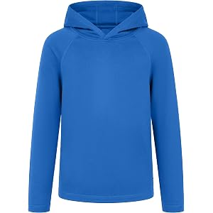 DRONIRING Boys Athletic Long Sleeve Hoodie, Youth Lightweight Hooded Shirts | For toddlers, boys and youth in sizes 3T-16, Ra