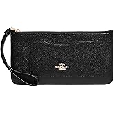 COACH womens Signature Zip Top Wallet