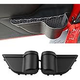 Sporacingrts Door Pocket Front Door Storage Pockets Organizer Box Compatible with 2007–2017 Jeep Wrangler JK 2/4-Door,Black 2