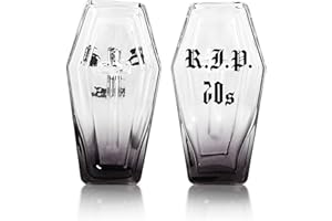 Coffin Shot Glass Rip to My 20s Birthday Decorations Black Shot Glasses 30th Birthday Decorations 1.85 OZ Drinking Glass 30th