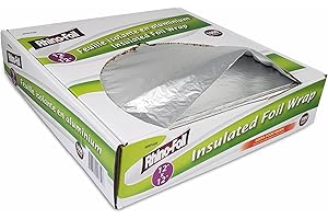 Rhino-Foil (1000 Count) (12x12 Inch) Pre-Cut Insulated Sandwich Wrap, Foil Wrap for Burger & French Fries, Pre-Cut Foil Sheet