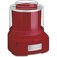Cuisinart Ice Cream Maker Machine, 1.5 Quart Sorbet, Frozen Yogurt Maker, Double Insulated, Red (ICE-21RC)