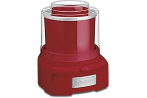 Cuisinart Ice Cream Maker Machine, 1.5 Quart Sorbet, Frozen Yogurt Maker, Double Insulated, Red (ICE-21RC)