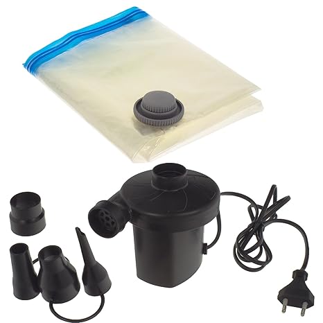 Smartfox Vakuum Vakuumbeutel inkl. Pumpe zum vakuumieren Vakuumtasche Schutzhülle Aufbewahrungsbeutel Zip-Beutel für Kleidung