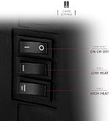 NETTA Electric Fireplace Stove Heater 1600-1800W Freestanding Black view 6