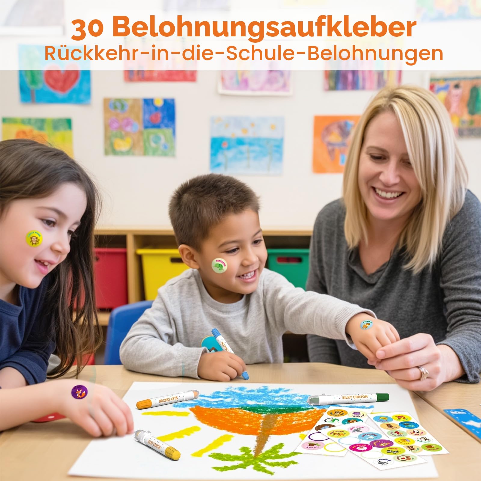 JUPITEARTH Wachsmalstifte für Kleinkinde 36 Farben Drehbare Abwaschbare Buntstifte Spielzeug ab 2 Jahre Ungiftige, Ultra-seidige Große Malstifte,Malgeschenk für Jungen und Mädchen 2
