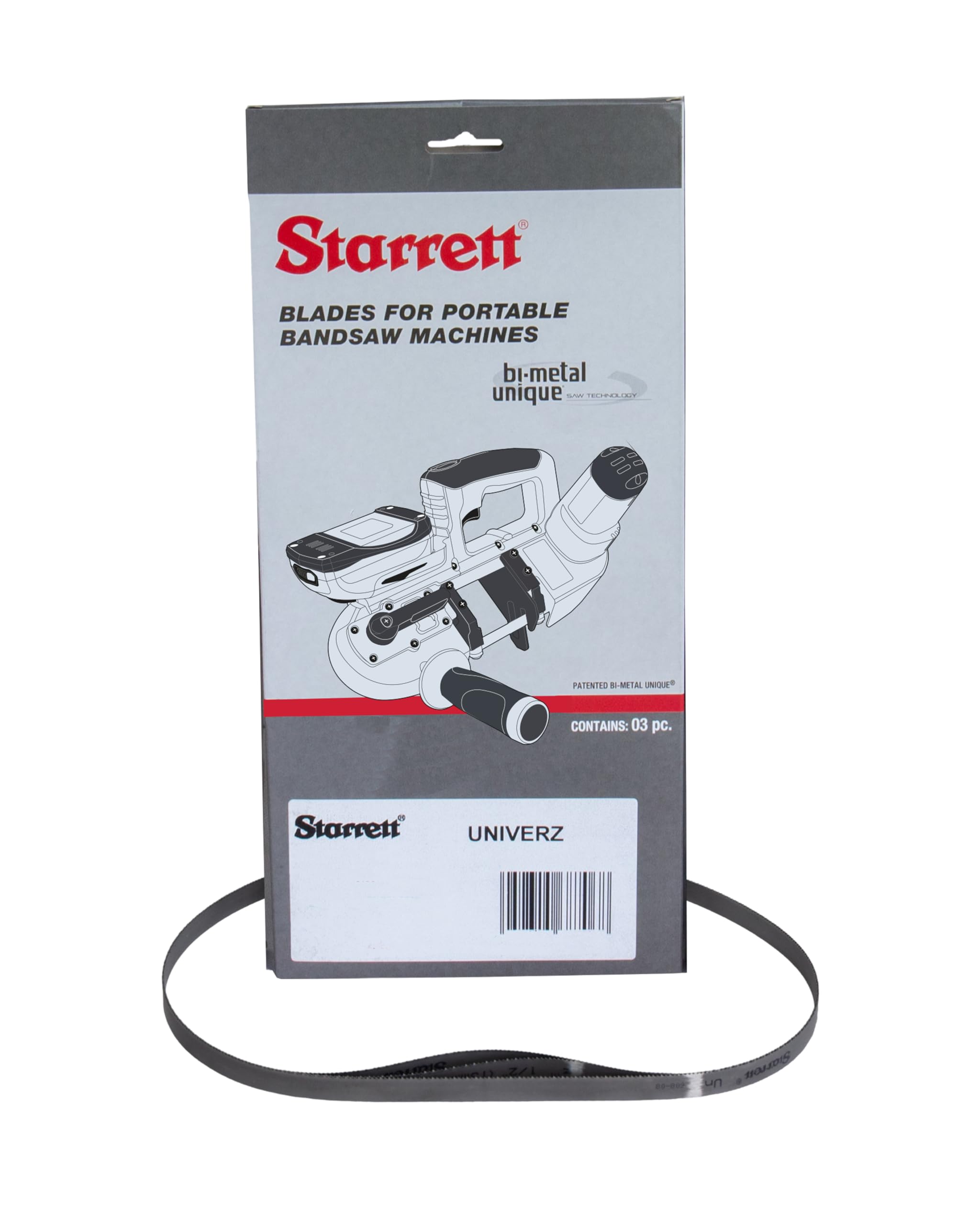 Starrett Univerz Portable Cordless Bandsaw Blades 835 x 13 x 0.35mm - 14tpi - Pack of 3