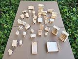 CUTEROOM Dollhouse Furniture Laser Cut 3D Puzzle 34 Pieces Kit view 5