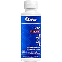 CanPrev - Liposomal NAC Supplement N-Acetyl Cysteine, Strawberry Flavor 225ml Liquid 45-Servings - Brain, Liver and Respirato