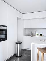 Curver One Touch Deco Bin 40 L Silver 70% Recycled Plastic Kitchen view 7