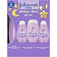 Johnson's Baby Sleepy Time Gift Set with Calming Bedtime Bath, Bedtime Lotion & Calming Shampoo, Baby Bedtime Essentials with