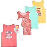 Garanimals Baby & Toddler Girl Tank Tees - Kid's Sleeveless Tank Top - Size 0-6T - 5 Pack