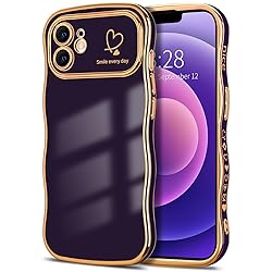 Hython for iPhone 12 Case Cute Curly Wave Frame