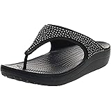 crocs women's sloane embellished platform flip