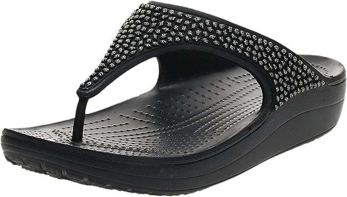 amazon women's croc flip flops