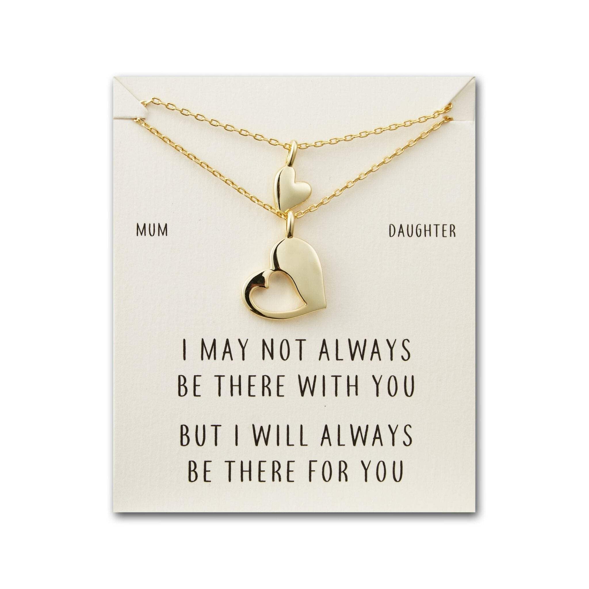 Philip Jones 18k Gold Plated Mother Daughter Piece of My Heart Necklace Set