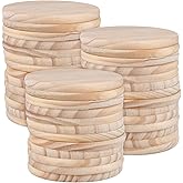 NINGWAAN 40 Pack Unfinished Wood Coasters, 4 Inch Round, Blank Wooden Coasters for Crafts and DIY Projects