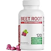 Bronson Beet Root Extra Strength, Non-GMO, 120 Vegetarian Tablets | Gluten-Free, Soy-Free, GMO-Free, Easy To Swallow