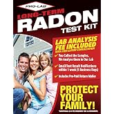 Long Term Radon Test Kit for Home, EPA Approved Detector with Lab (1 Kit) | Lab fee included. EPA approved long-term alpha-track test for an accurate year-round average. Mail-in lab results.