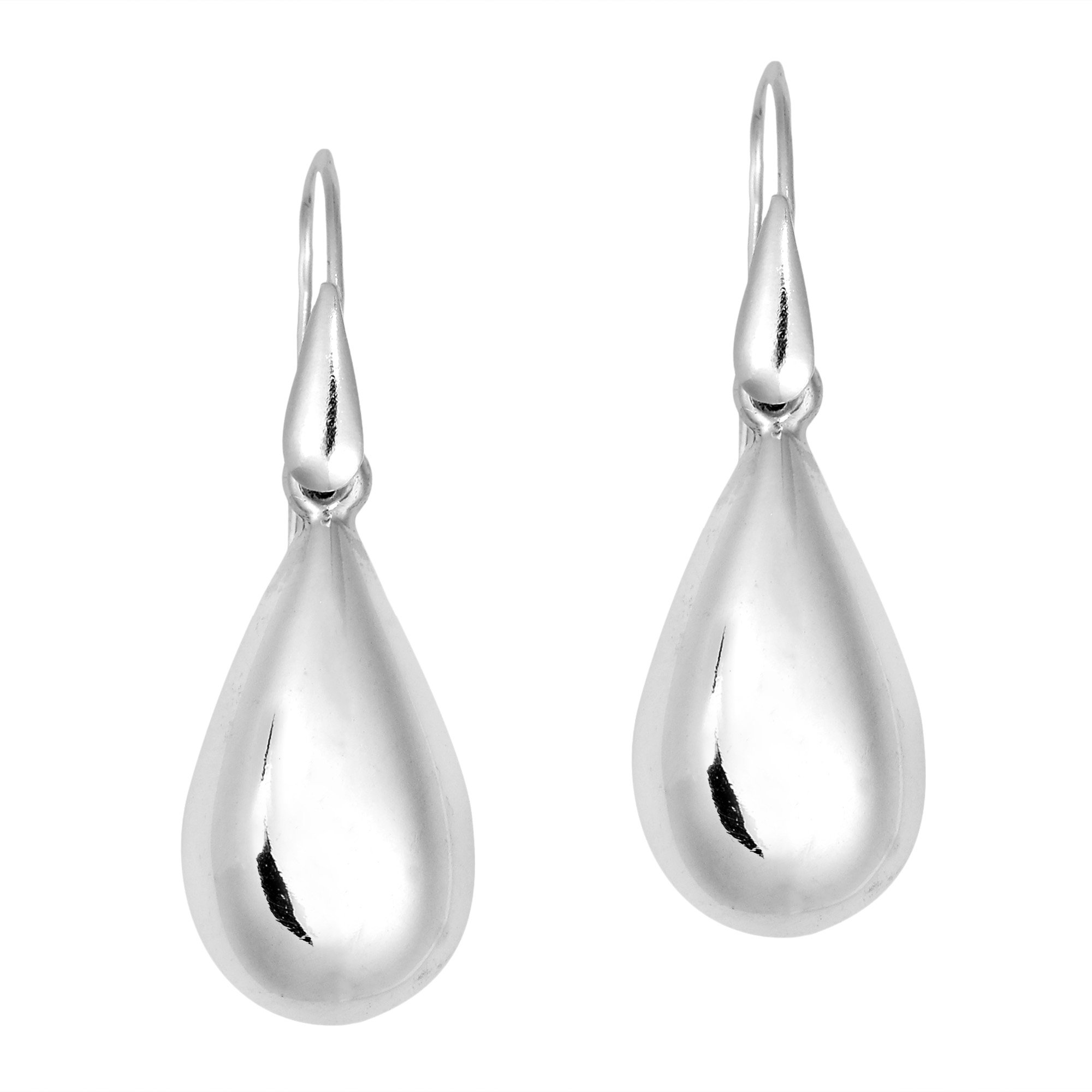Modern Chic Teardrop .925 Sterling Silver Dangle Earrings