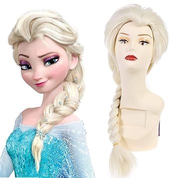 Amazon Com Sarla Frozen Elsa Princess Cosplay Wig Snow Queen For