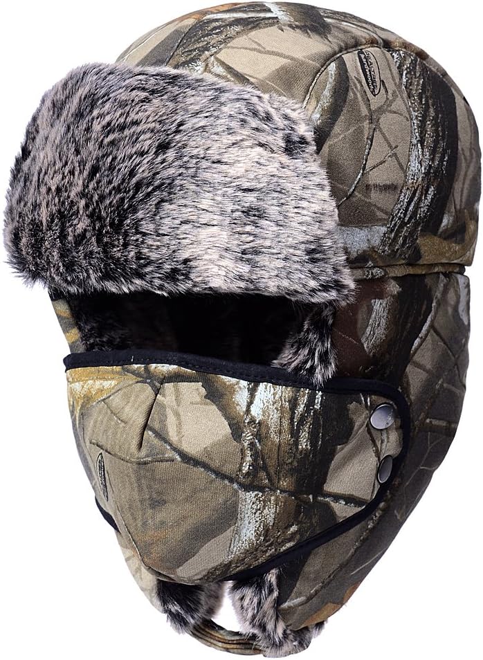 Odema Unisex Nylon Russian Style Winter Ear Flap Hat Camouflage One Size : Clothing
