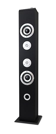 Metronic 477091 Bluetooth Lautsprecher Säule Shadow Tower, 160W Schwarz