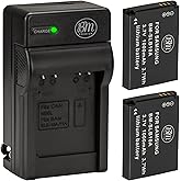 BM Premium Pack of 2 SLB-10A Batteries and Battery Charger for Samsung EX2F HZ15W SL202 SL420 SL620 SL820 WB150F WB250F WB350F WB750 WB800F WB850F WB1100F Digital Cameras