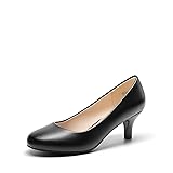 DREAM PAIRS Women's Luvly Black Pu Bridal Wedding